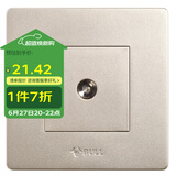 公牛墙壁插座G07系列一位电视插座86型墙壁开关G07T103(U6)香槟金暗装