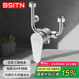 BSITN304不锈钢混水阀大流量明装混水阀淋浴水龙头U型热水器混水阀B031