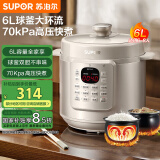 苏泊尔（SUPOR）【国家补贴】全自动智能预约电压力锅6L容量大屏操控开盖收汁双球釜内胆SY-60YC6001Q高压锅6-8人