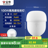 公牛（BULL）LED灯泡高亮柱形灯厂房车间商超食堂 100W球泡白光6500KE27螺口