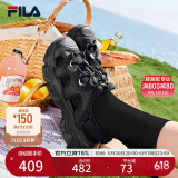 FILA 斐乐官方女鞋复古运动凉鞋猫爪凉鞋溯溪沙滩鞋子 黑-BK 37.5