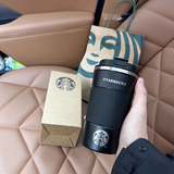 星巴克杯子不锈钢美式咖啡杯保温杯水杯杯垫车载杯 473ml黑色