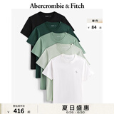 ABERCROMBIE & FITCH男装女装情侣装夏款经典小麋鹿5件组合套装美式短袖T恤329667-1 深绿，浅绿色，绿色，黑色，白色 XL (180/116A)