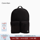Calvin KleinJeans男士简约绣标ck休闲校园风多袋书包双肩包节日礼物HH3946