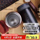 乐扣乐扣（LOCK&LOCK）不锈钢纤巧便携保温杯茶水杯车载商务杯子（200ml）黑色