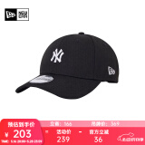 NEW ERA纽亦华棒球帽男女同款MLB情侣经典NY小标硬顶遮阳弯檐鸭舌帽子 70397463-黑色 白标NY OSFA