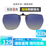 海伦凯勒墨镜夹片 几何大框时尚夹片 开车驾驶专用近视太阳镜夹片HP823C17