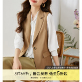 梵希蔓马甲西装外套女外穿小坎肩2025年春秋装叠穿马夹 V8227 卡其色 L
