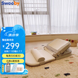 史威比（Sweeby）防吐奶斜坡垫婴儿斜坡枕新生儿防压哄睡床中床宝宝喂奶神器 流光灰 丨椰棕床垫丨 免抱起升降