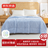 京东京造缎彩色织夏凉被 空调被子A类纤维被1.5x2m天空蓝