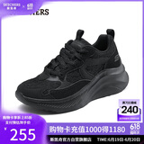 斯凯奇（Skechers）糕糕鞋女鞋夏季厚底增高休闲鞋蕾丝透气户外运动鞋松糕鞋117520