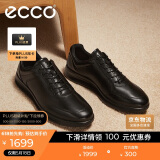 爱步（ECCO）正装鞋 增高牛皮休闲皮鞋男 雅仕男鞋系列207124 黑色44