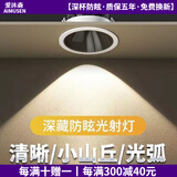 爱沐森（AIMUSEN）射灯嵌入式小山丘36度吊顶用防眩光背景墙灯客厅led窄边洗墙筒灯 深防眩-7W黑杯【开孔75-80mm】 中性光4000K