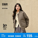森马棉服男防水防油防污防风冬装厚飞行员棒球领夹克109724112101