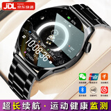 HUXIAVIM鸿蒙安卓IOS系统适用华强北watch蓝牙运动智能手表女gt5 ultra男生礼物心率血氧血压 钢带 NFC+支付+海量表盘+健康监测 双表带+定位导航+超长待机+心率血压血氧睡眠监测