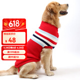 憨憨宠 狗狗衣服 狗衣服宠物衣服秋冬装卫衣中大型犬毛衣金毛大狗衣服 红色 28号适合65-80斤狗狗