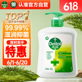 滴露（Dettol）洗手液松木500g瓶 健康抑菌消毒非补充装 儿童家庭用清爽去油