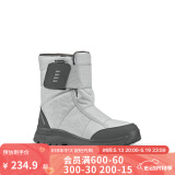 迪卡侬（DECATHLON）雪地鞋男女户外防水徒步东北雪地靴加厚保暖棉鞋SH100 女款 灰色（拍大一码） 37