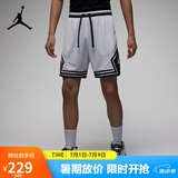 Jordan耐克男运动短裤 夏季AJ梭织休闲裤 速干透气 DX1488-100 白/黑XL