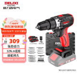 德力西（DELIXI）手电钻锂电钻电动螺丝刀家用充电式手钻电起子电批电动工具箱套装