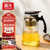 富光 耐热玻璃过滤茶壶茶具1000ML按压式飘逸杯大容量茶水分离家居馆