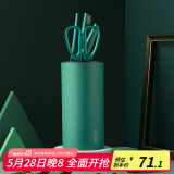 炊大皇 刀具套装 厨房锋利刀具5件套 切片刀切菜刀祖母绿