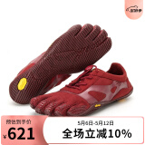 Vibram五指鞋女运动鞋轻便透气赤足跑步鞋健身训练休闲鞋五趾鞋  KSOEVO 勃艮第酒红（建议拍大一码） 40
