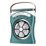 OUIO空调扇冷风扇制冷小空调便携式宿舍床上小型办公室桌面大风力制冷水风扇加冰块加水冷风机家用 3600mAh充电户外款-莱茵蓝【5喷头纳米冰雾】