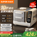苏泊尔（SUPOR）电蒸锅 可拆洗分体式 多功能家用不锈钢电热锅 16L大容量双层蒸笼多用途锅ZN30FC866