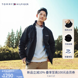 TOMMY HILFIGER【可收纳帽】出走都市25秋男装风衣款软壳夹克/休闲立领外套 【风衣款软壳夹克】经典黑BDS XS （推荐：100-120斤）
