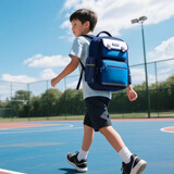 Edison小学生书包护脊减负反光大容量防泼水防下坠儿童背包2213-6天蓝