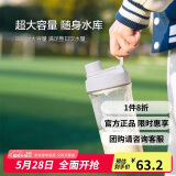 乐扣乐扣（LOCK&LOCK）大容量水杯tritan运动摇摇杯便携提手水壶男女塑料杯子800ML灰色