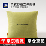 海澜之家（HLA）抱枕靠枕靠垫夹腿腰靠午睡枕简约沙发床头腰垫抱枕套汽车睡觉办公 简约-抹绿，45*45cm 45cm*45cm 含枕芯
