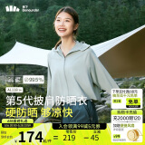 蕉下（beneunder）防晒衣女春夏UPF50+冰丝经典披肩款AL11824远山灰M