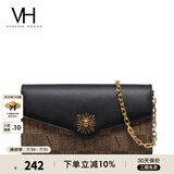 VANESSA HOGAN VH女包太阳神系列贝伦信封包轻奢斜挎包链条包纪念日礼物送女友 黑色
