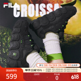 FILA 斐乐可颂鞋复古运动鞋女冬休闲鞋老爹鞋 黑-BK 37.5 (235mm)