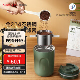 SIMELO咖啡滤网双层304不锈钢咖啡滤杯过滤器手冲咖啡过滤器可折叠