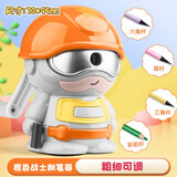 少年伴卷笔刀削笔机削笔刀开学必备小初中幼儿园学生文具男女生日防卡铅手动可粗细转笔铅笔橙色战士8633