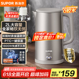 苏泊尔（SUPOR）烧水壶电水壶热水壶 2L大容量 316L不锈钢 无缝内胆 烧水壶防烫保温 自动断电SW-20J08P