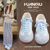 环球2025高颜值板鞋新款秋季ins风黑白经典款软底德训透气小白鞋