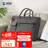 SANWA SUPPLY电脑包 小型单肩包手提包 休闲平板笔记本包 商务公文包男女 通勤 灰色 14英寸