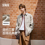 森马长袖衬衫男宽松工装外套情侣款上衣纯棉秋装潮酷流行101524105202