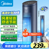 美的（Midea）【塔扇热卖TOP】遥控定时塔扇家用节能电风扇/柔风轻音无叶风扇/摇头落地扇/母婴扇小风扇 ZAF09MR