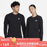 耐克(NIKE)春夏男长袖T恤 纯棉 运动休闲 经典简约 AR5194-010 黑色L