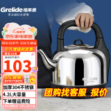 格来德 （Grelide）烧水壶加厚304不锈钢电热水壶家用电水壶4.2L-6L大容量热水壶自动断电煲水壶煮水壶开水壶防干烧 4.2L 容量-分体底座-4202S