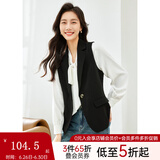 梵希蔓马甲西装外套女外穿小坎肩2025年春秋装叠穿马夹 V8227 黑色 S