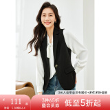 梵希蔓马甲西装外套女外穿小坎肩2025年春秋装叠穿马夹 V8227 黑色 S