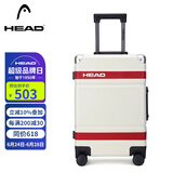 海德（HEAD）行李箱男铝框拉杆箱女28英寸密码箱旅行箱子 白红色28英寸
