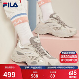 FILA斐乐SOFIA鱼刺鞋女鞋跑步鞋复古老爹鞋女增高鞋休闲鞋 南极灰/合金灰-AG 36.5