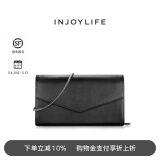 INJOYLIFE休闲百搭通勤女包小方包斜挎包时尚单肩包链条包迷你小挎包 黑色